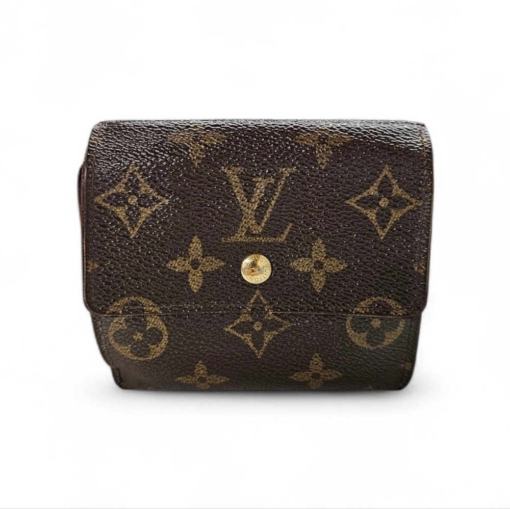 Louis Vuitton Vintage Elise Double Snap Wallet in Monogram Canvas From 1997